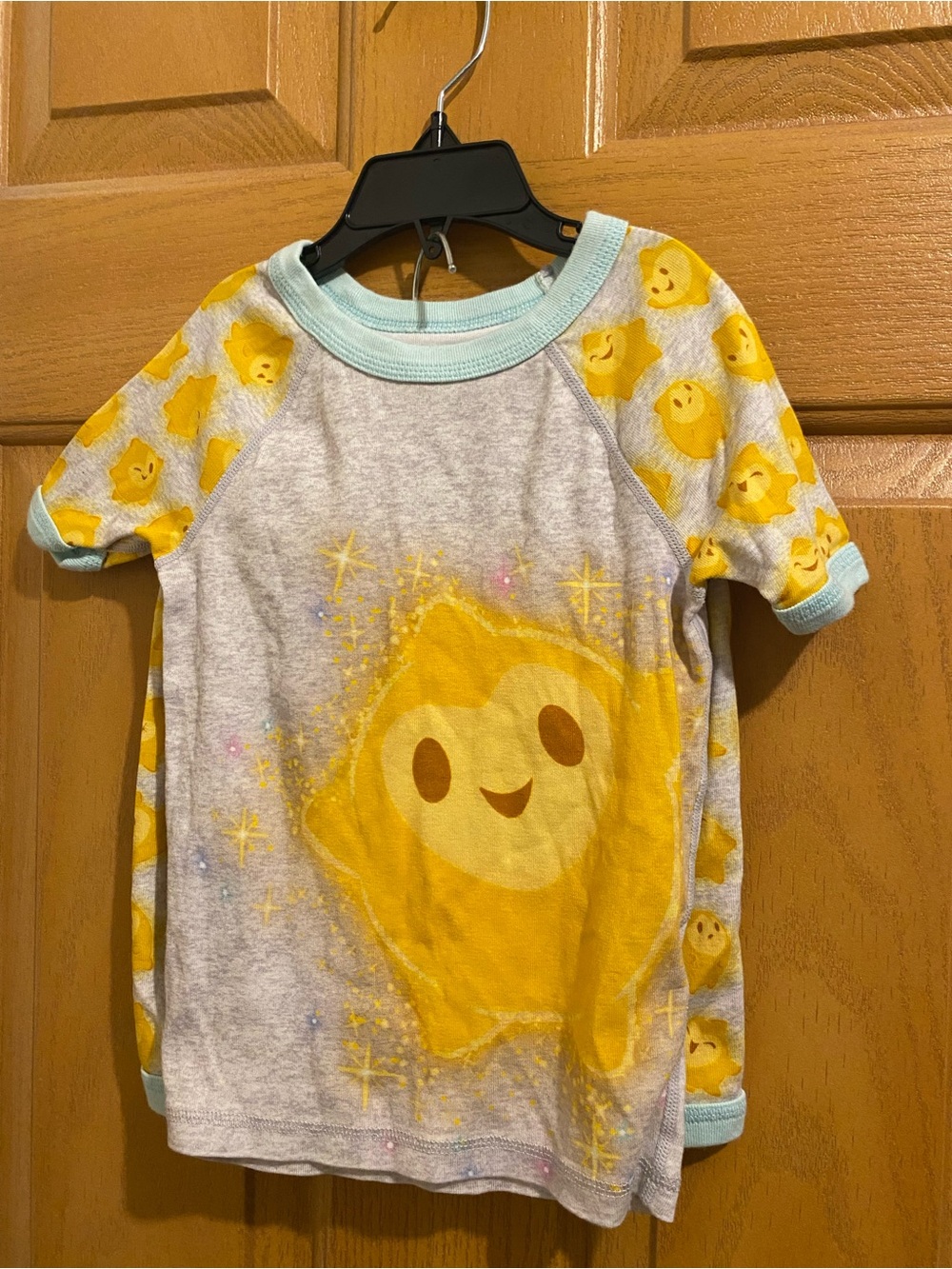 Yellow Star Disney Wish character pj set size 6